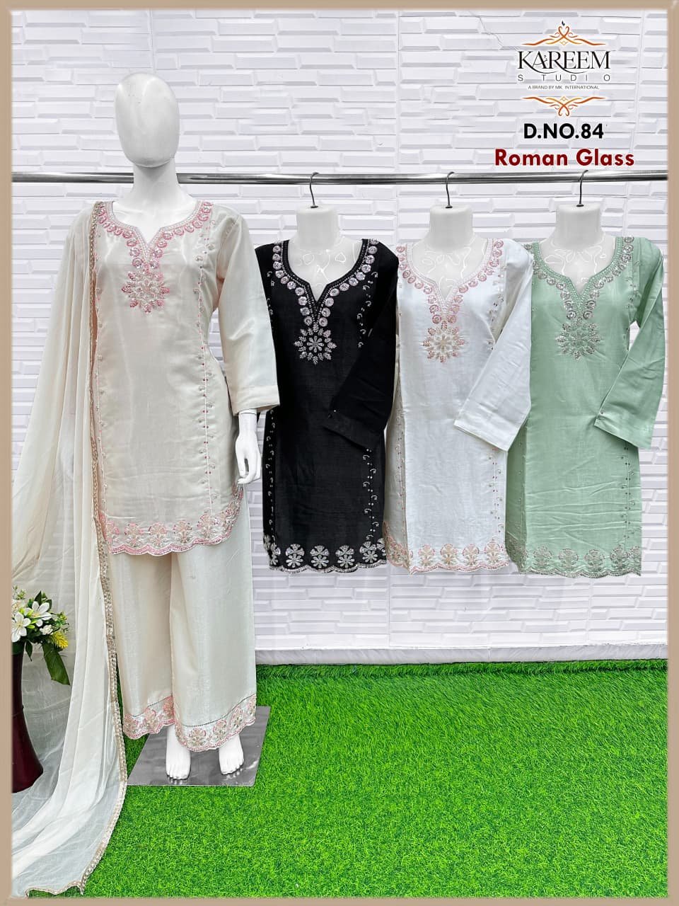 Velvet Gown with Border Work